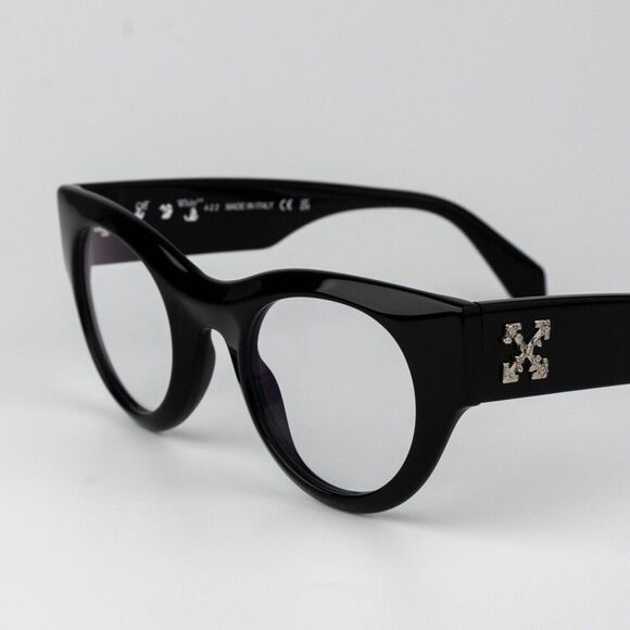 Off-White STYLE 13 Women Eyeglasses Black Round OERJ013 1000 NEW AUTHENTIC main image 4